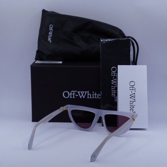 Off-White OERI13V JASPER 0928 Geometric Sunglasses – Grey\\ Burgundy main image 5